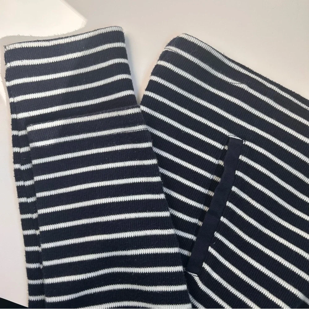 Classic Navy Striped Women's‎ Quarter Zip Sweater